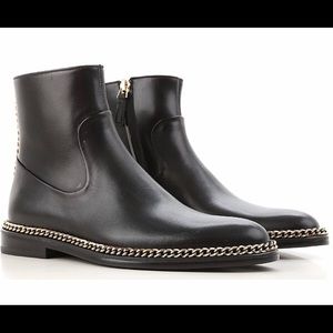 SOLD Lanvin Chain Ankle Boot / Chelsea boot in black